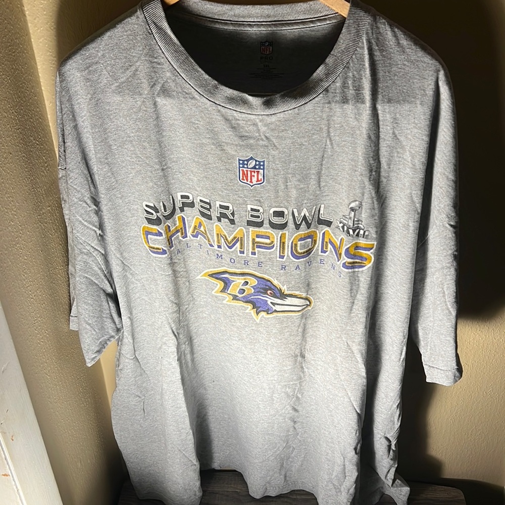 NFL Mens Pro Line Super Bowl XLVII Champions Baltimore Ravens Color Gray
